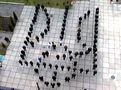 Житомир: Житомирские студенты выстроились в тризуб